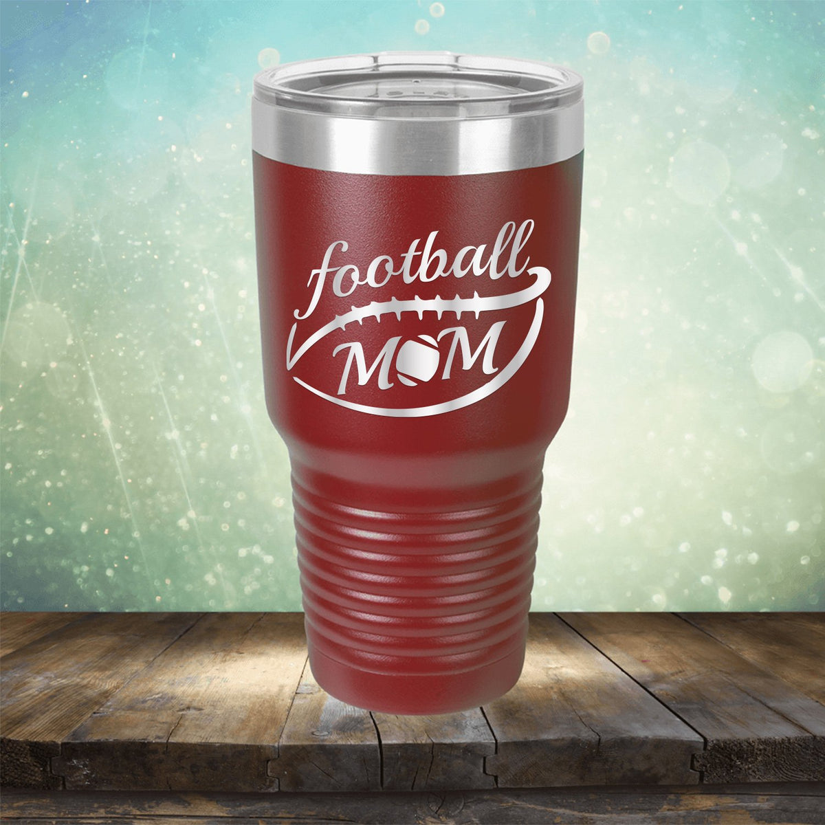 Football Mom - Laser Etched Tumbler Mug