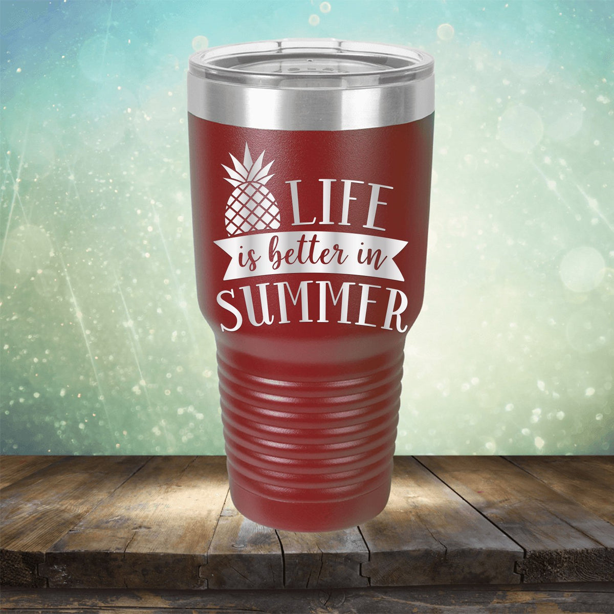 Life is Better in Summer - Laser Etched Tumbler Mug