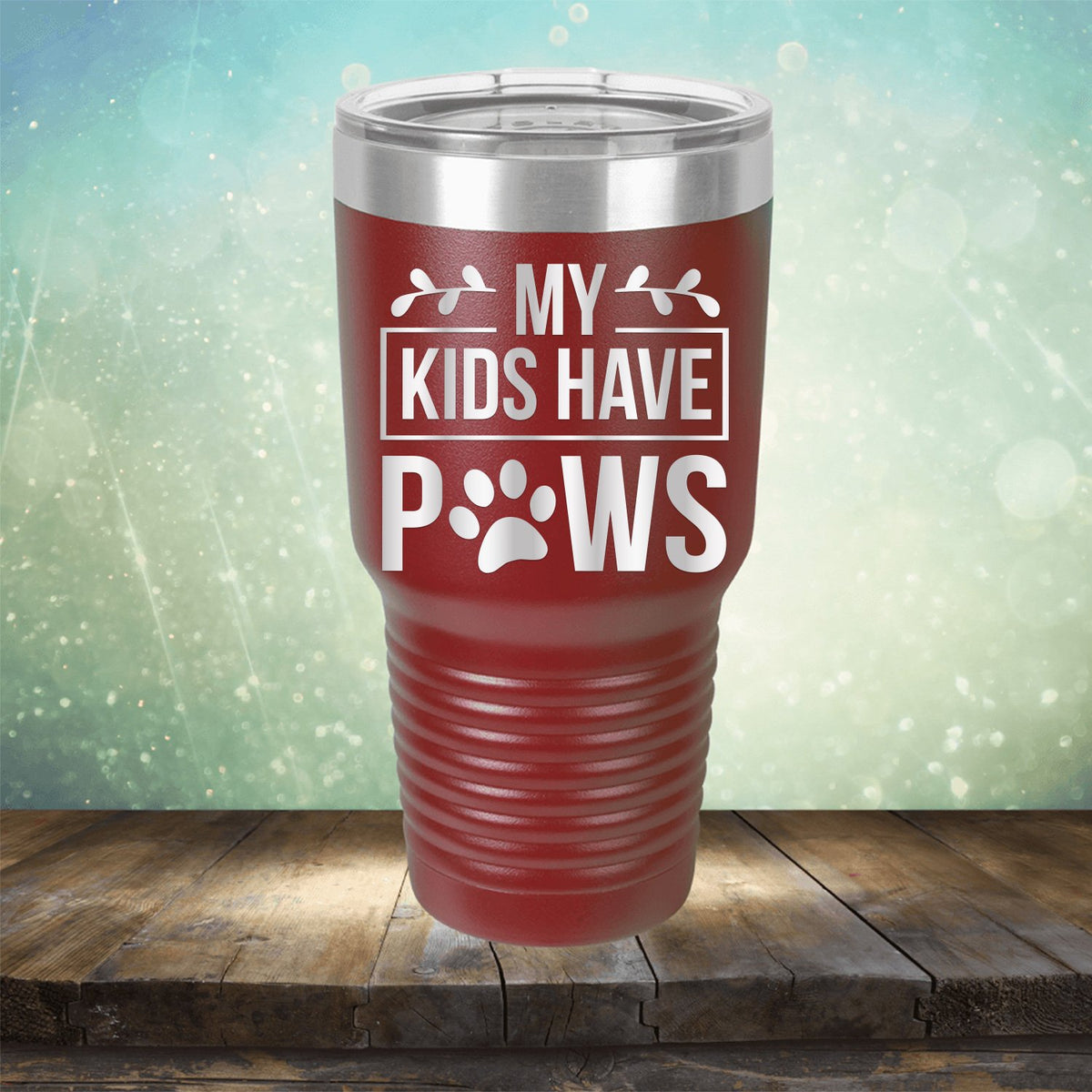 My Kids Have Paws - Laser Etched Tumbler Mug