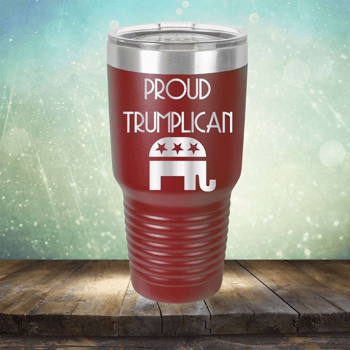 Proud Trumplican Elephant - Laser Etched Tumbler Mug