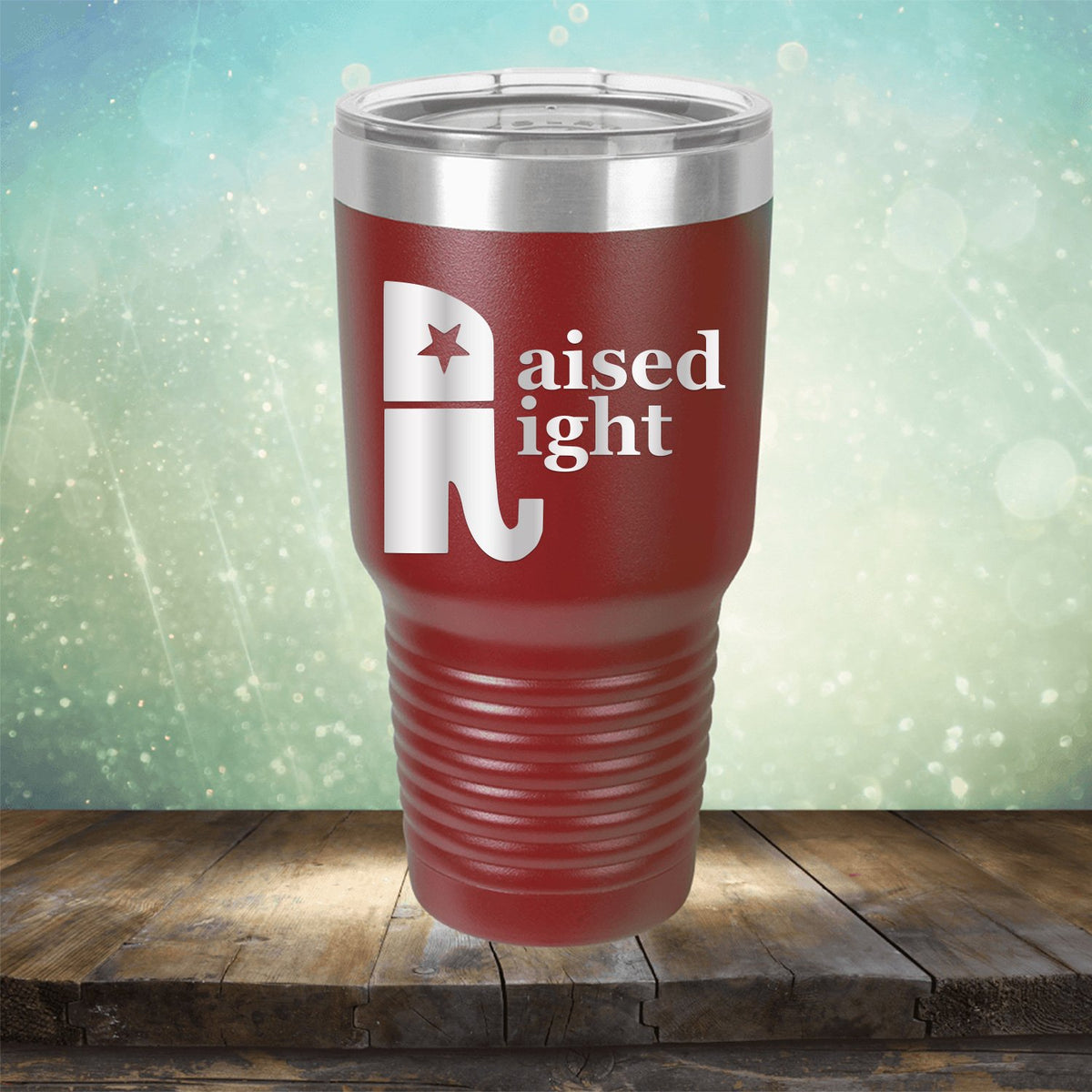 Elephant Raised Right - Laser Etched Tumbler Mug