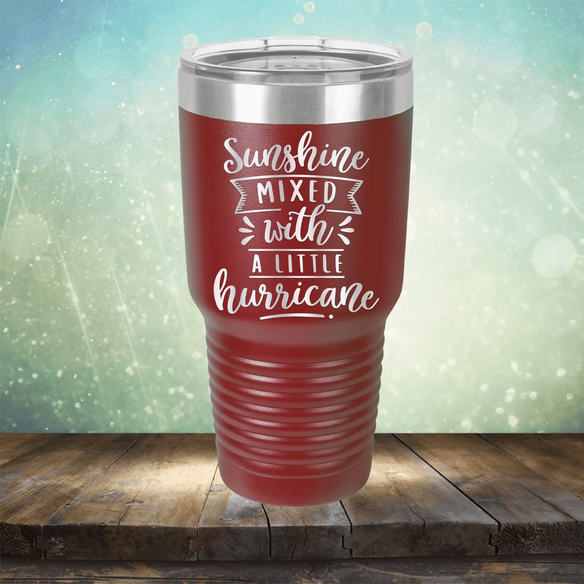 Sunshine Mixed with A Little Hurricane - Laser Etched Tumbler Mug