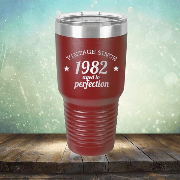 Vintage Since 1982 Aged to Perfection 39 Years Old - Laser Etched Tumbler Mug