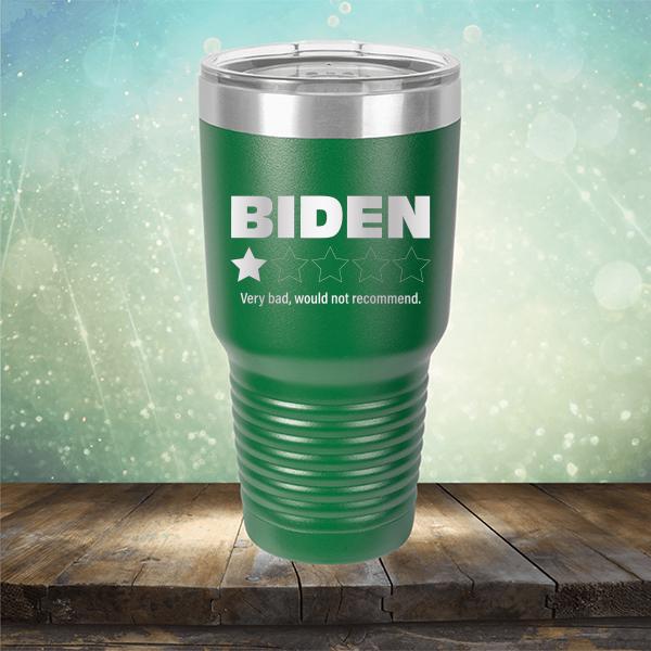 Joe Biden One Star Review Very Bad Would Not Recommend - Laser Etched Tumbler Mug
