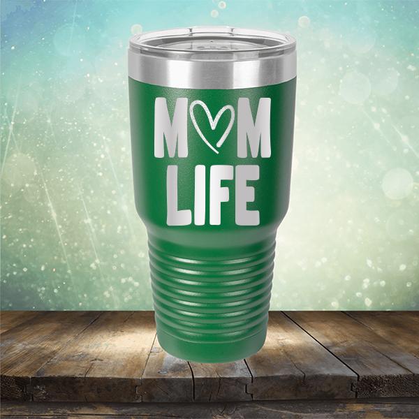 Mom Life with Heart - Laser Etched Tumbler Mug