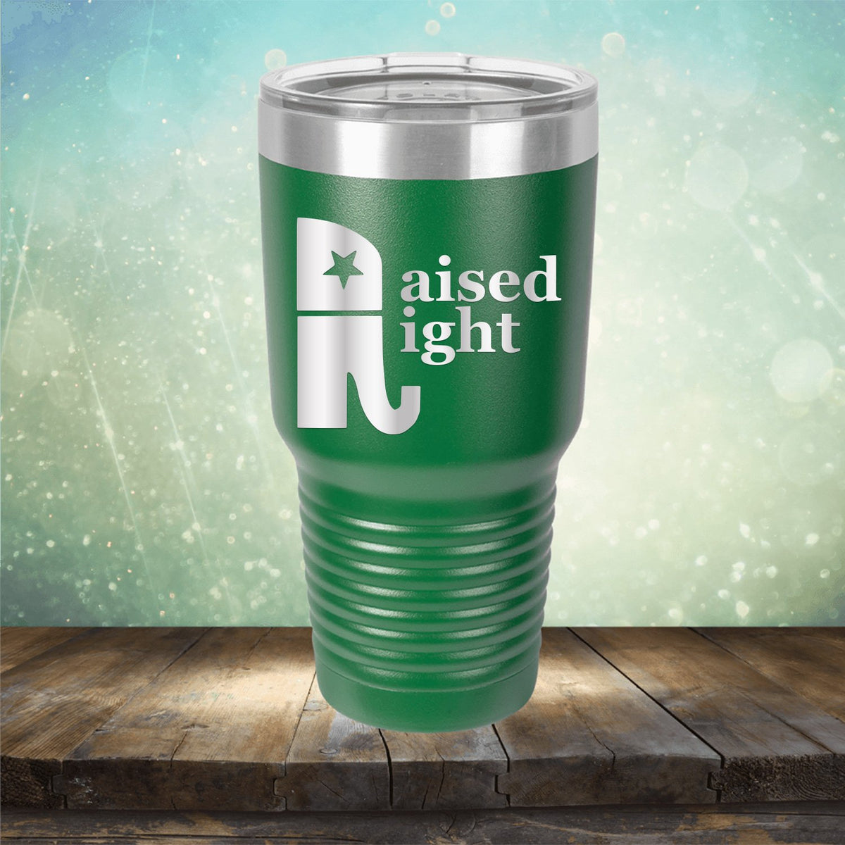 Elephant Raised Right - Laser Etched Tumbler Mug