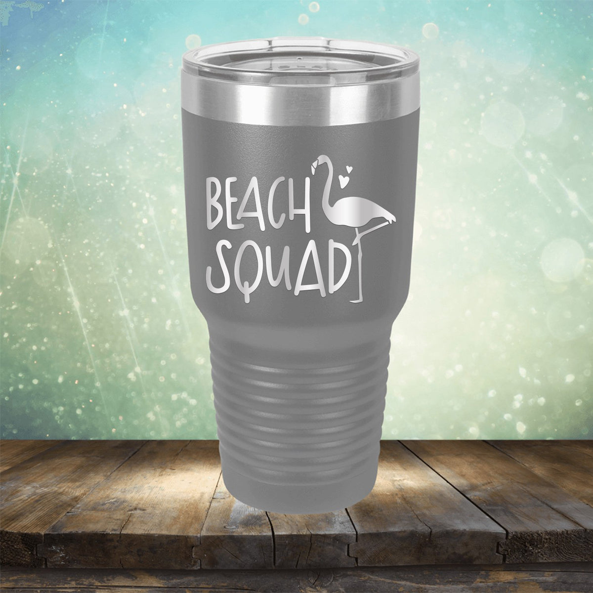 Beach Squad with Swan - Laser Etched Tumbler Mug