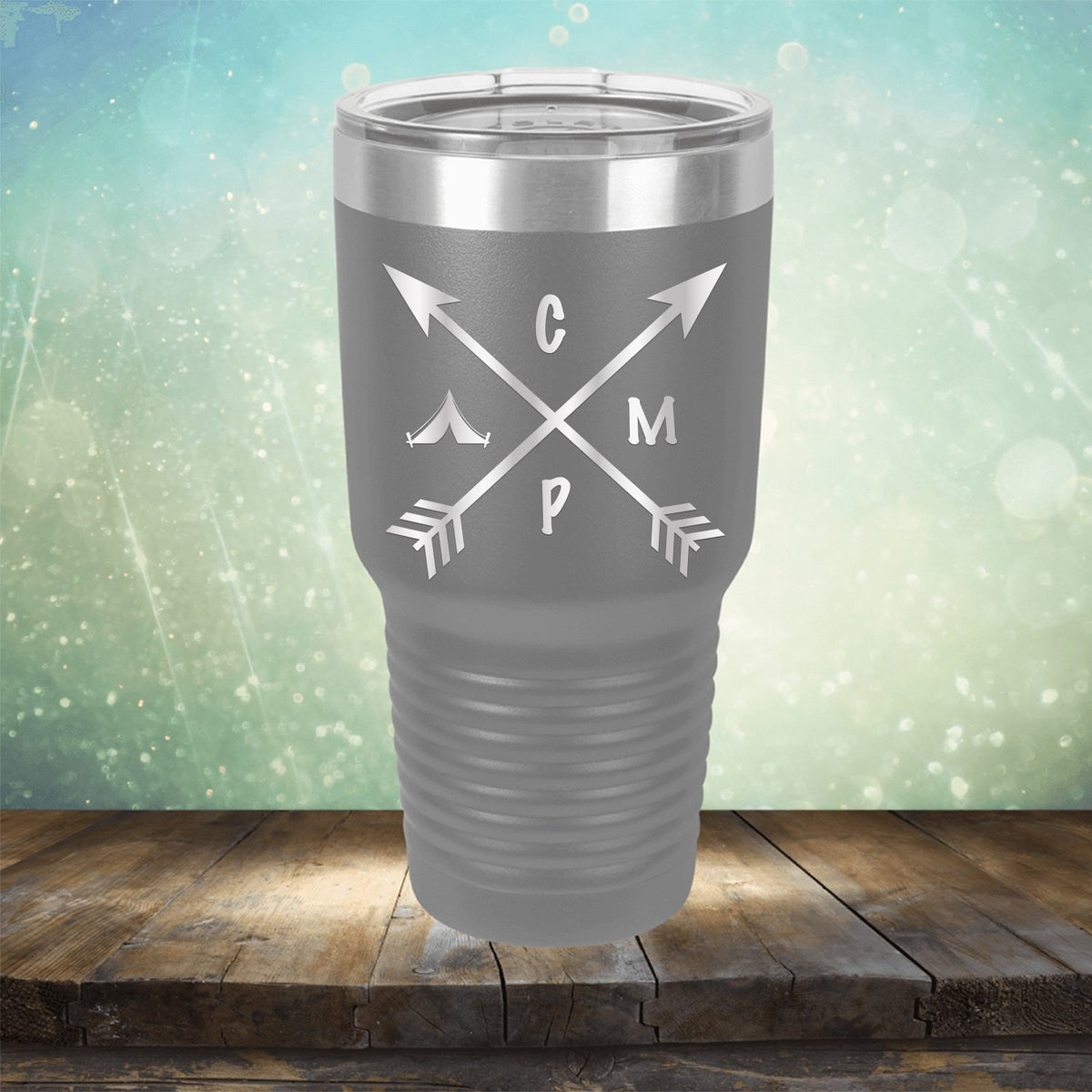 Camp with Arrows - Laser Etched Tumbler Mug