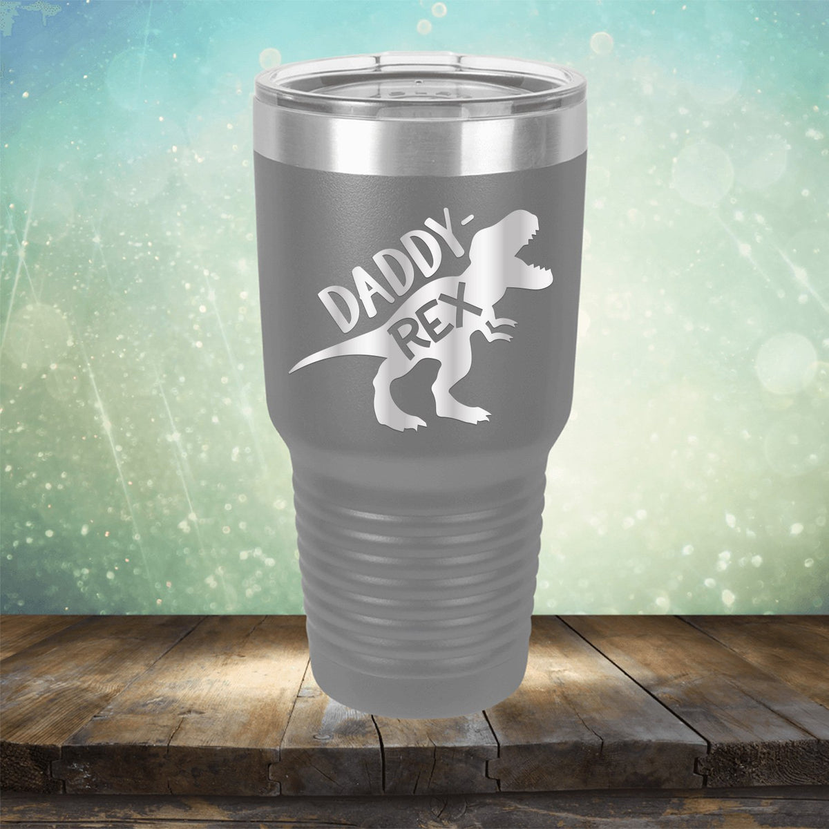 Daddy Rex Dinosaur - Laser Etched Tumbler Mug