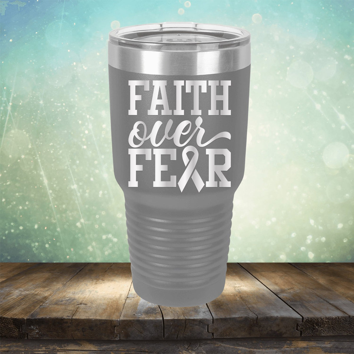 Faith Over Fear - Laser Etched Tumbler Mug