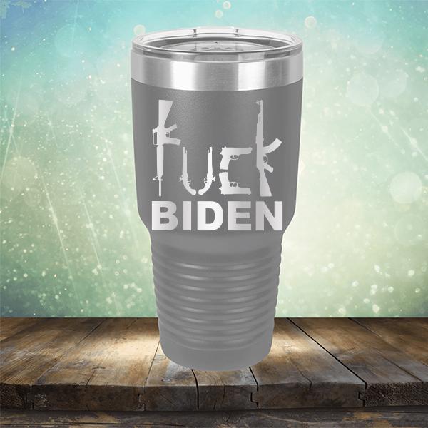 Fuck Biden Guns - Laser Etched Tumbler Mug