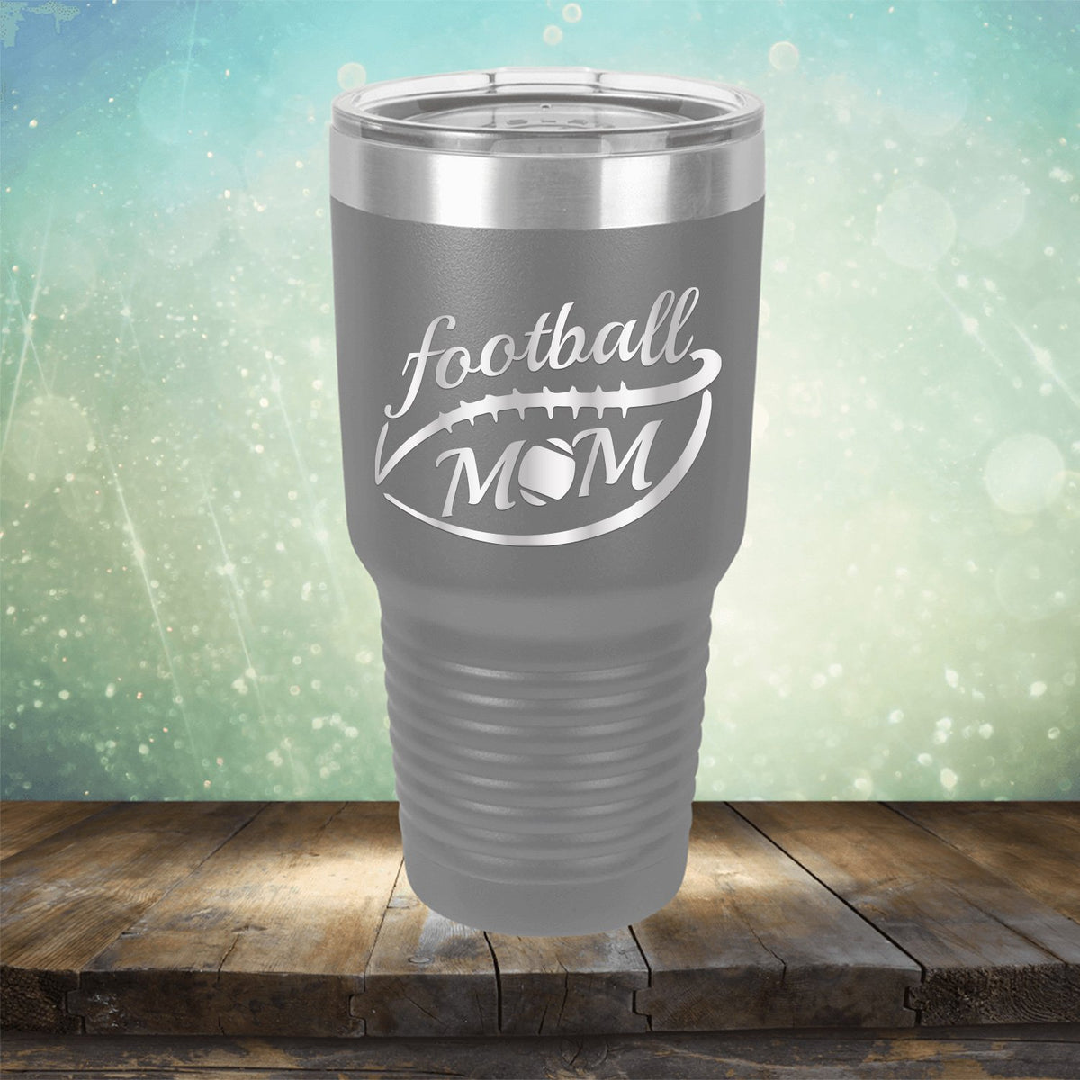 Football Mom - Laser Etched Tumbler Mug