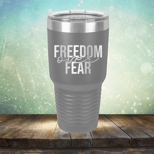 Freedom Over Fear - Laser Etched Tumbler Mug