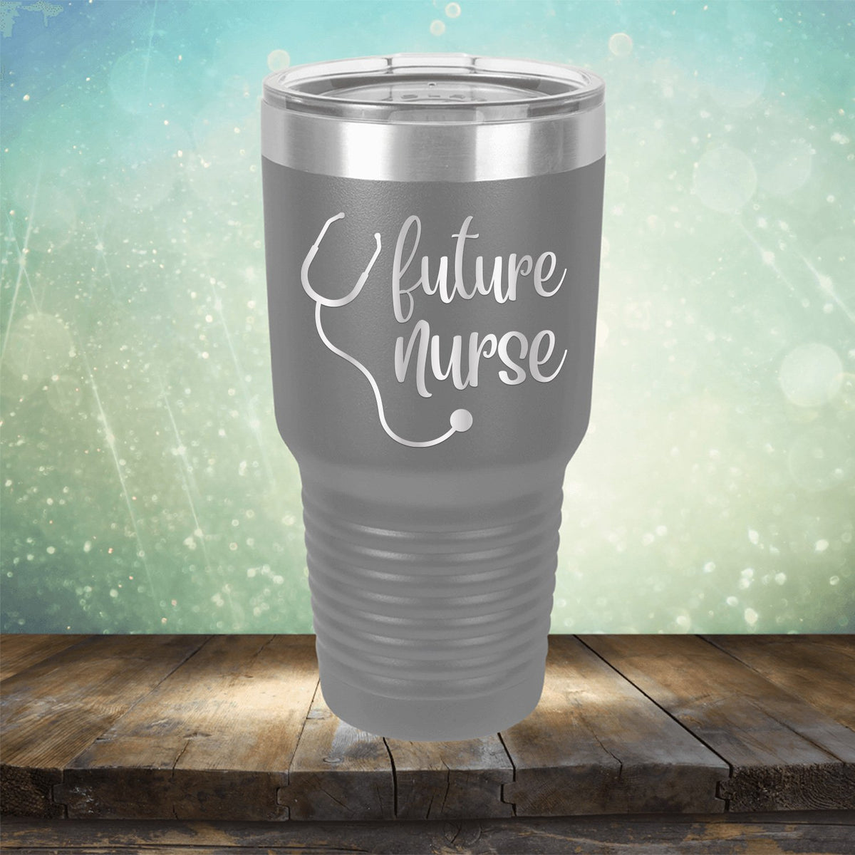 Future Nurse with Stethoscope - Laser Etched Tumbler Mug
