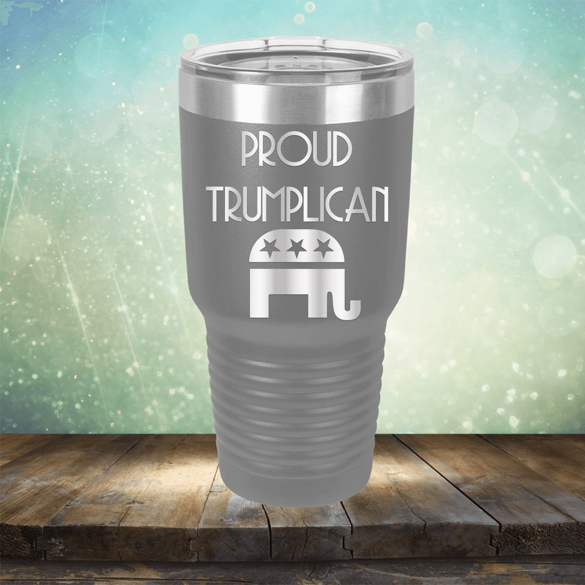 Proud Trumplican Elephant - Laser Etched Tumbler Mug