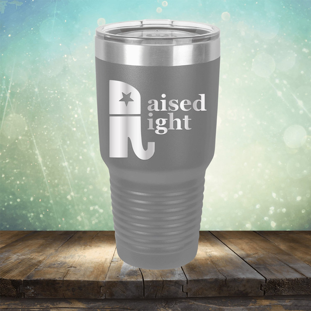 Elephant Raised Right - Laser Etched Tumbler Mug