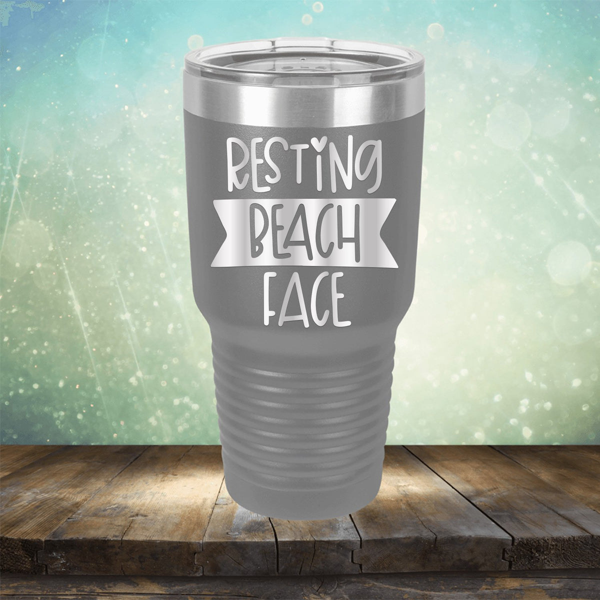 Resting Beach Face - Laser Etched Tumbler Mug