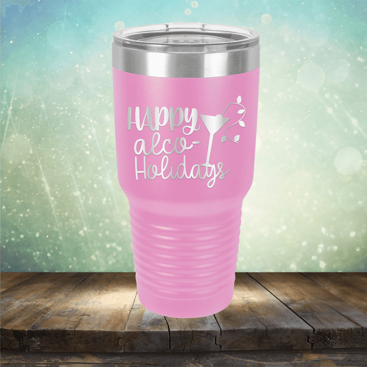 Happy Alco Holidays - Laser Etched Tumbler Mug
