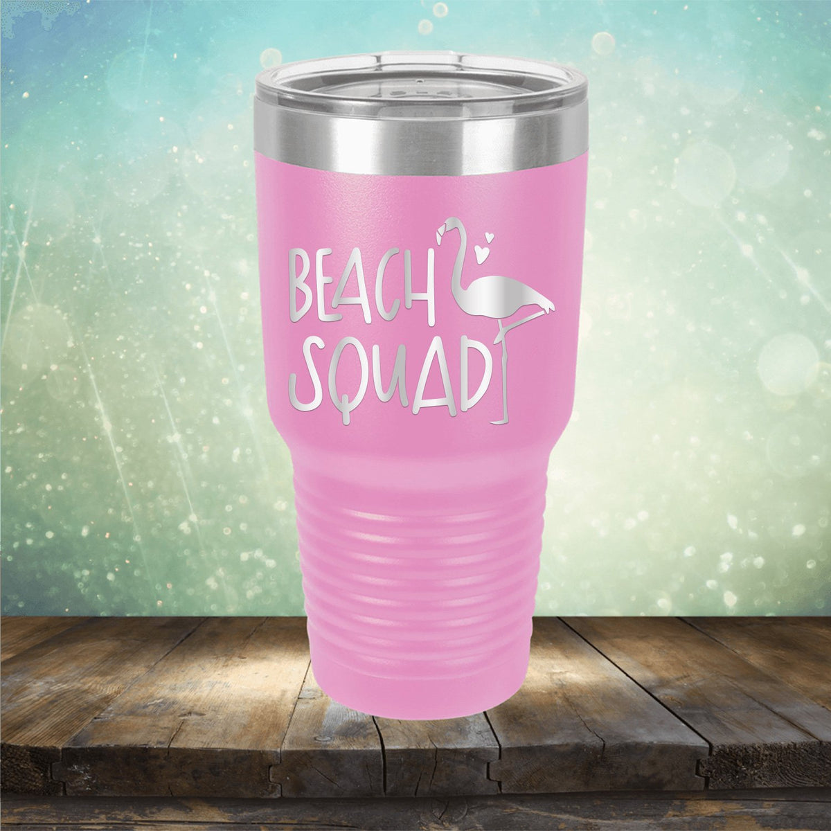 Beach Squad with Swan - Laser Etched Tumbler Mug