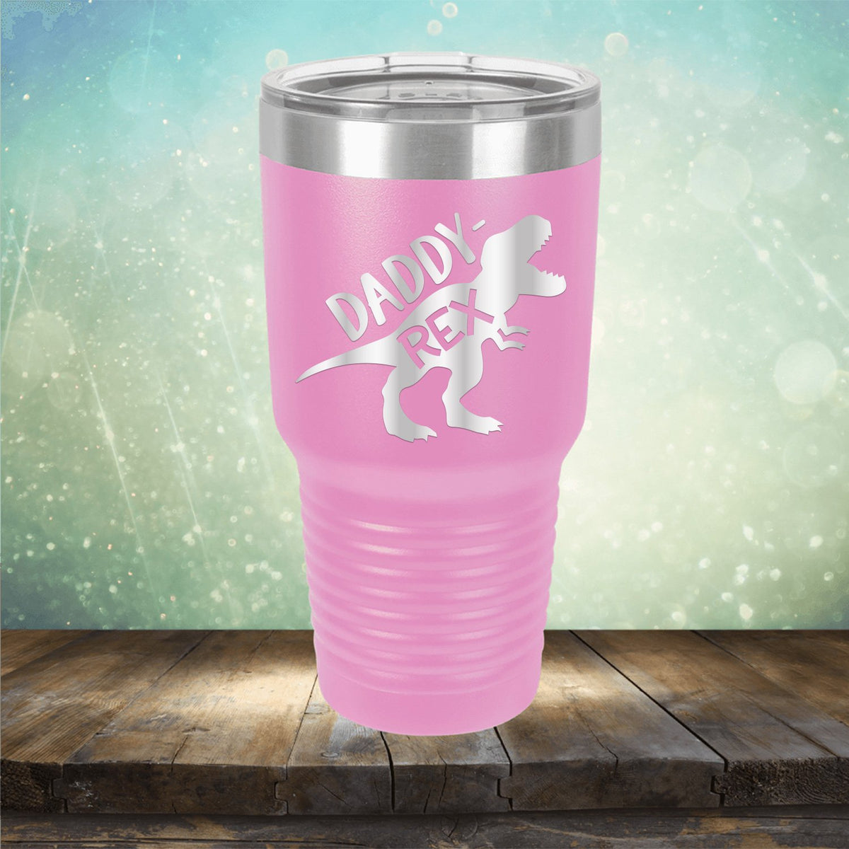 Daddy Rex Dinosaur - Laser Etched Tumbler Mug