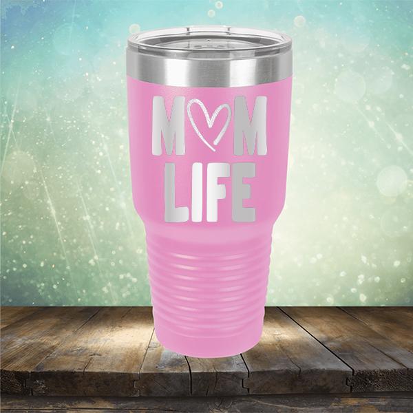 Mom Life with Heart - Laser Etched Tumbler Mug