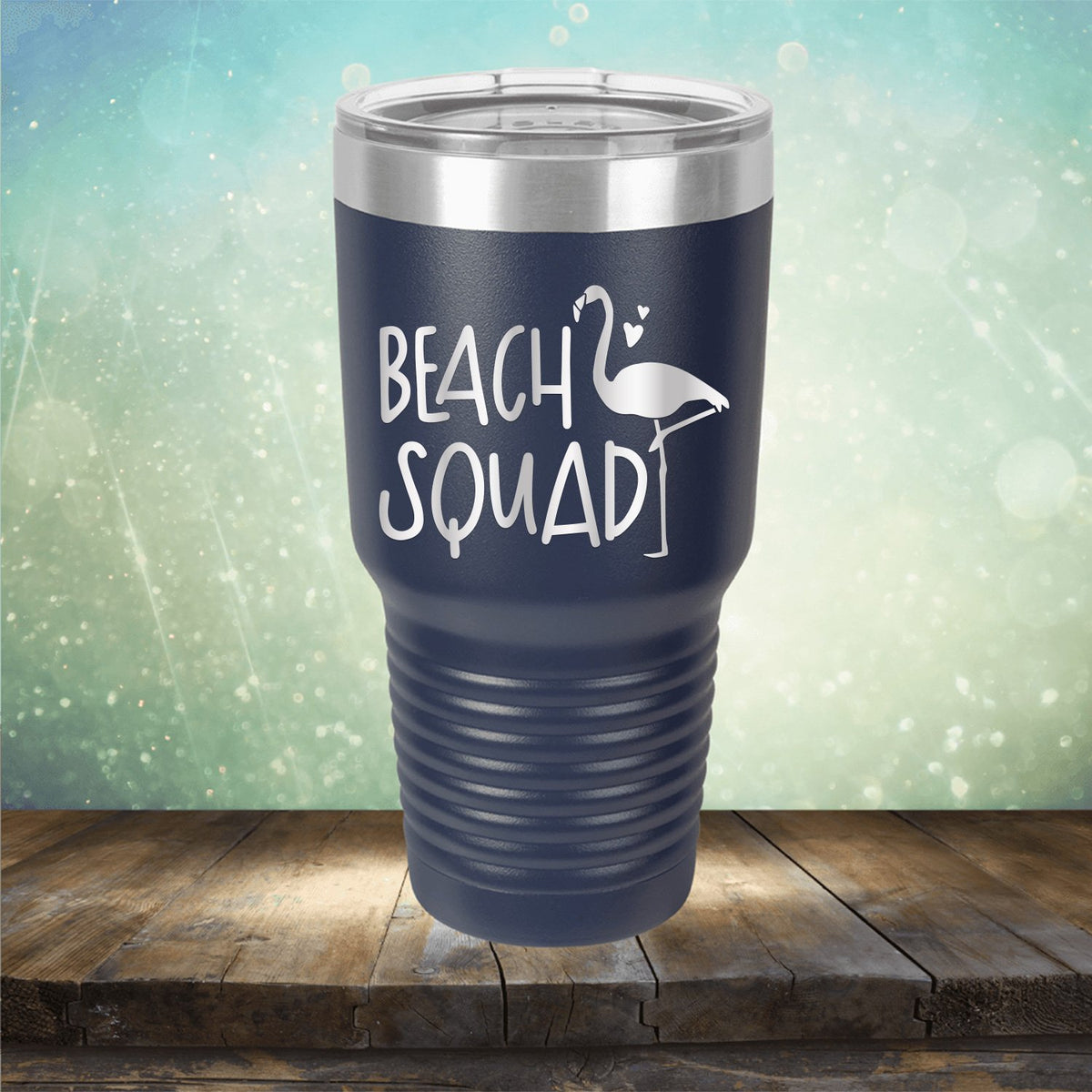 Beach Squad with Swan - Laser Etched Tumbler Mug