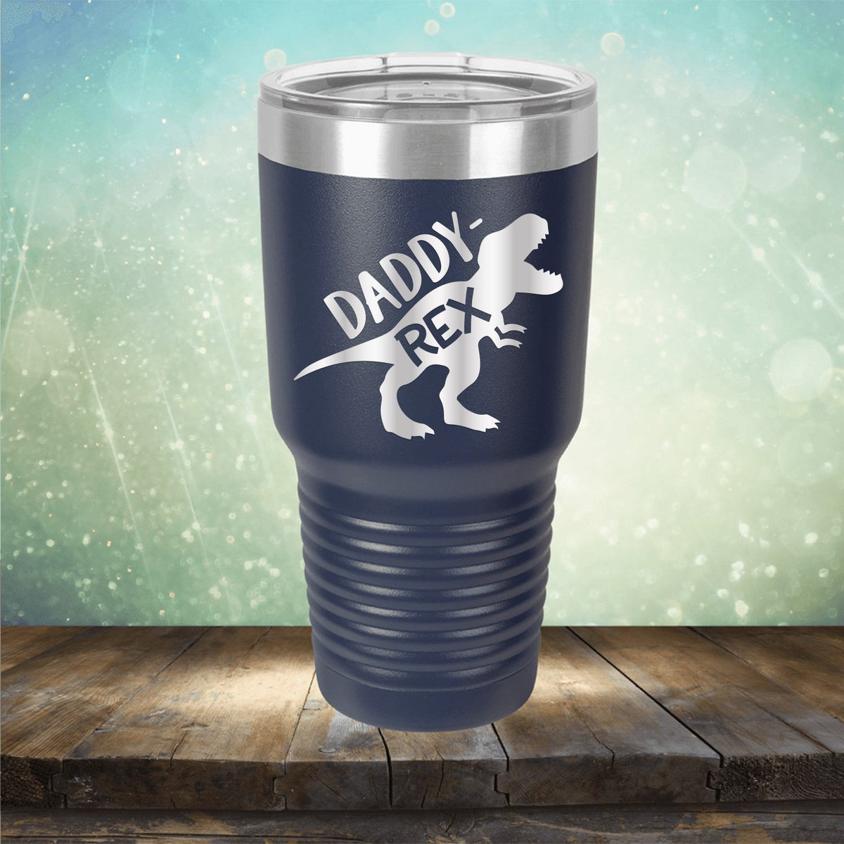 Daddy Rex Dinosaur - Laser Etched Tumbler Mug