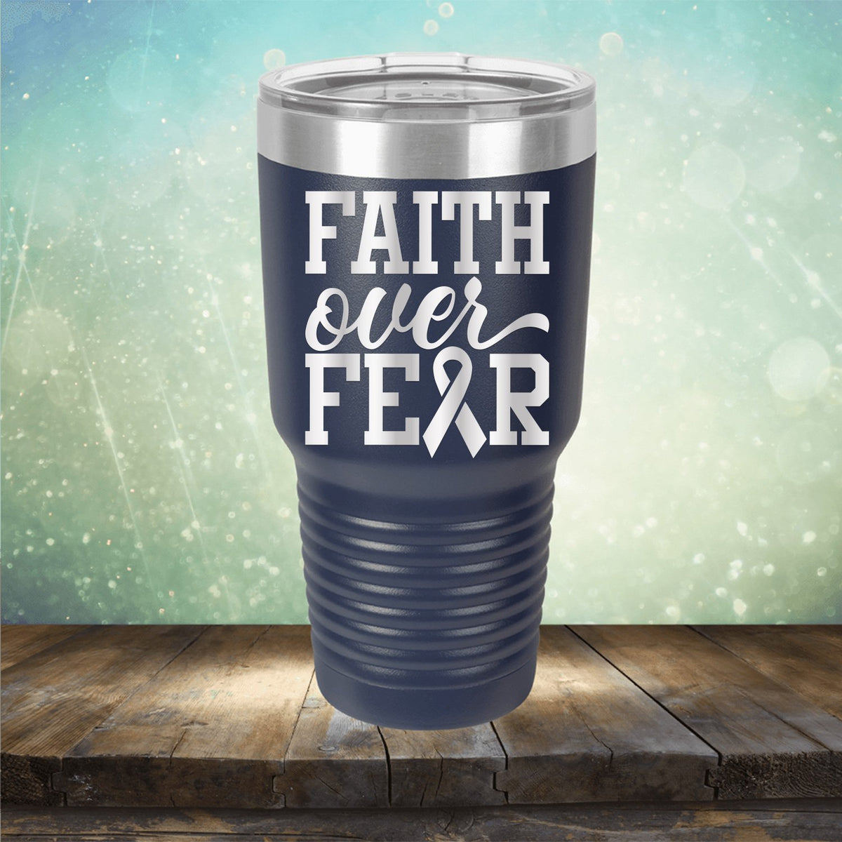 Faith Over Fear - Laser Etched Tumbler Mug