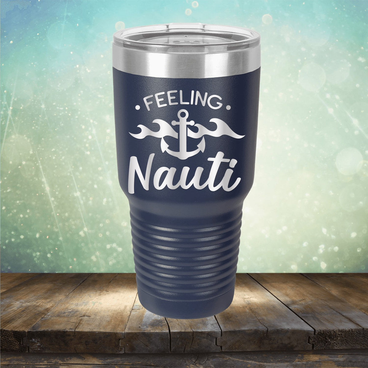 Feeling Nauti with Anchor - Laser Etched Tumbler Mug