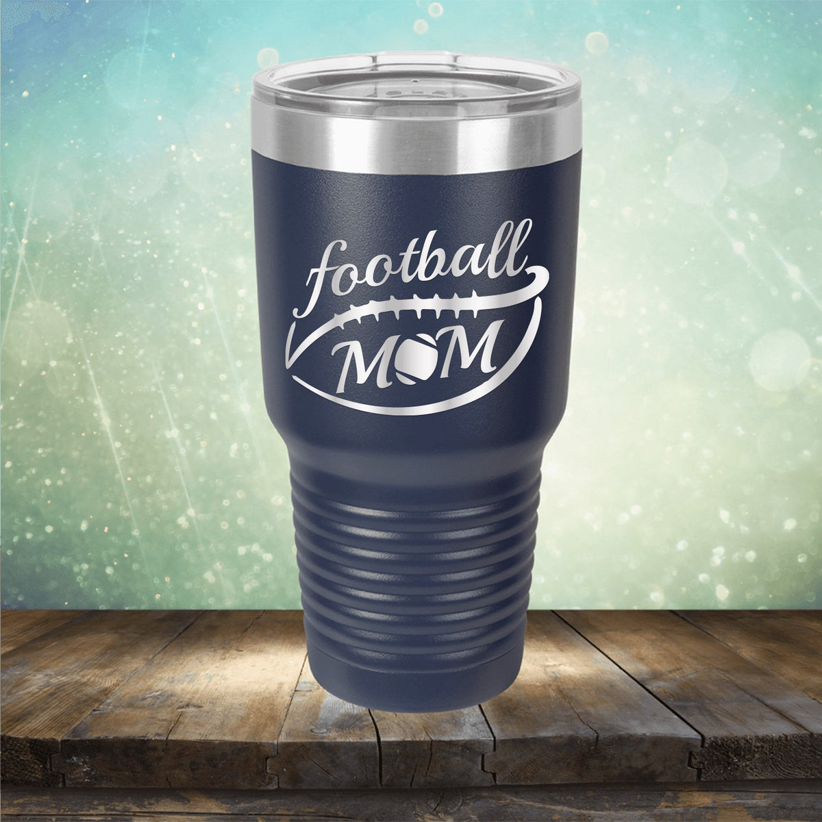 Football Mom - Laser Etched Tumbler Mug