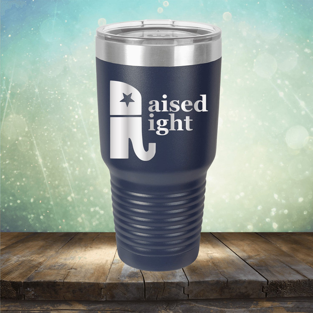 Elephant Raised Right - Laser Etched Tumbler Mug