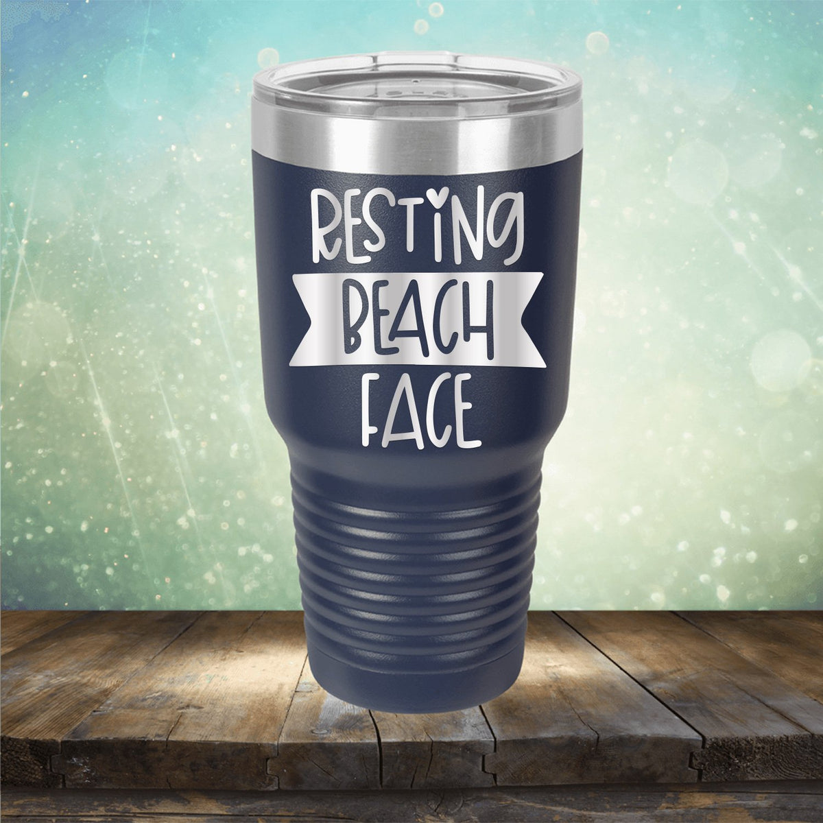 Resting Beach Face - Laser Etched Tumbler Mug