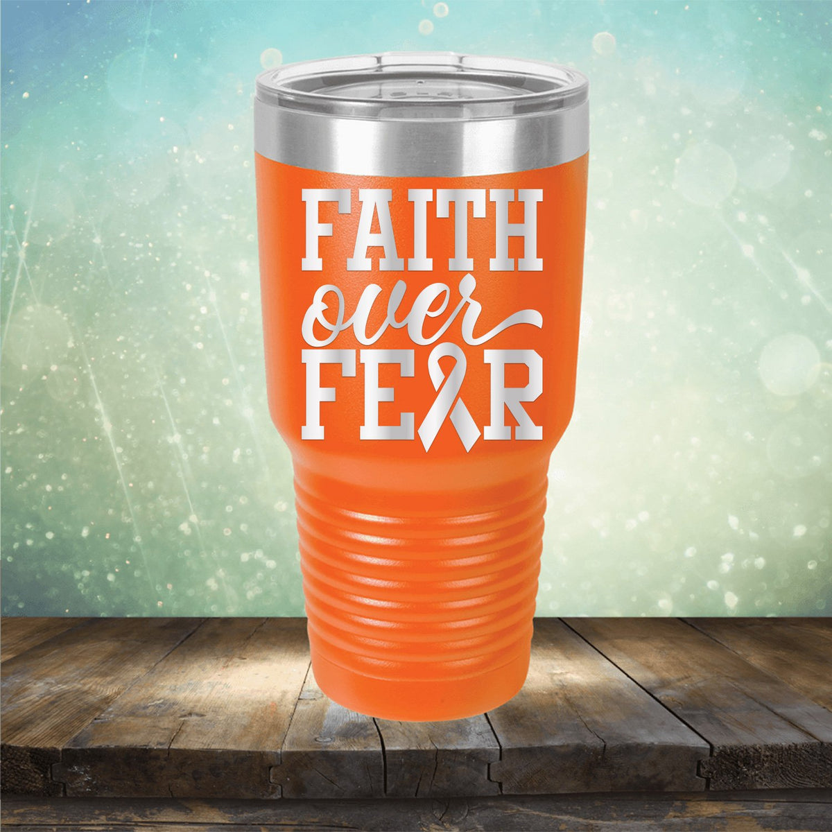 Faith Over Fear - Laser Etched Tumbler Mug