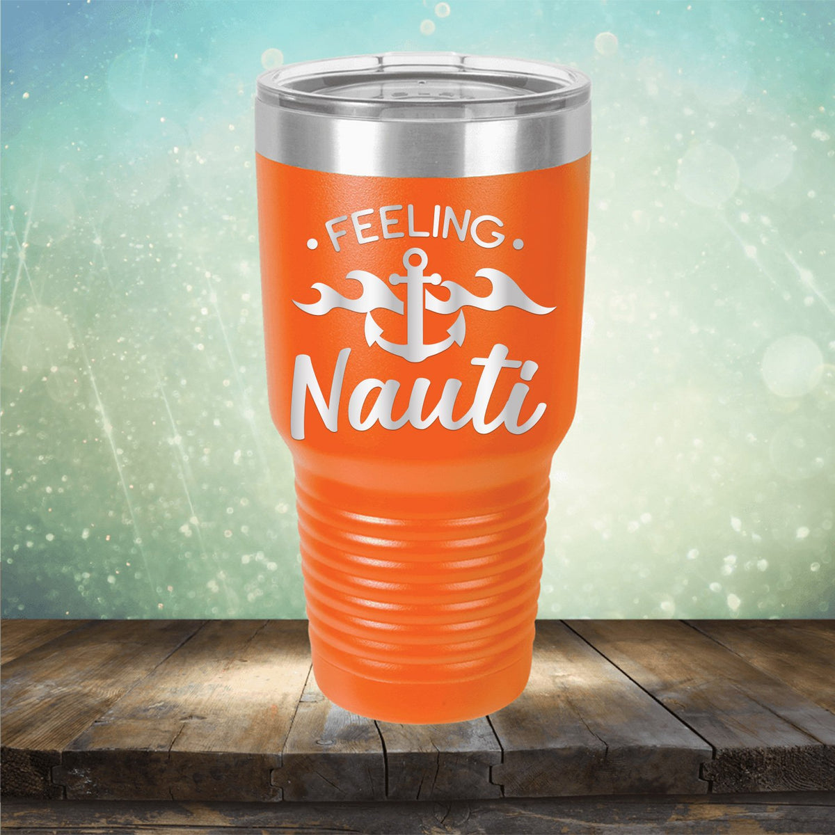 Feeling Nauti with Anchor - Laser Etched Tumbler Mug