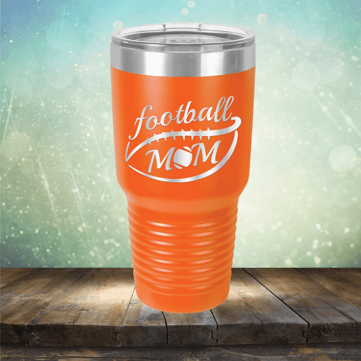 Football Mom - Laser Etched Tumbler Mug
