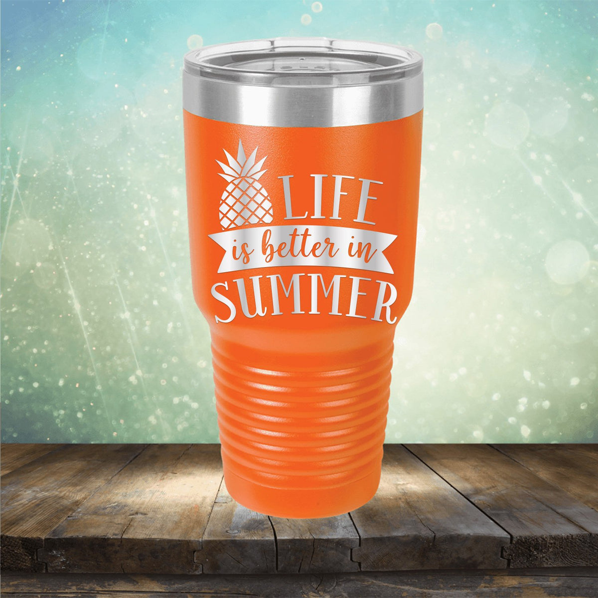 Life is Better in Summer - Laser Etched Tumbler Mug