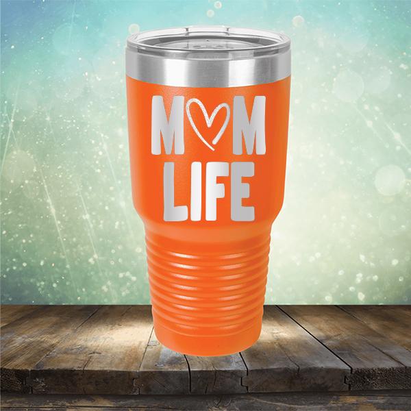 Mom Life with Heart - Laser Etched Tumbler Mug