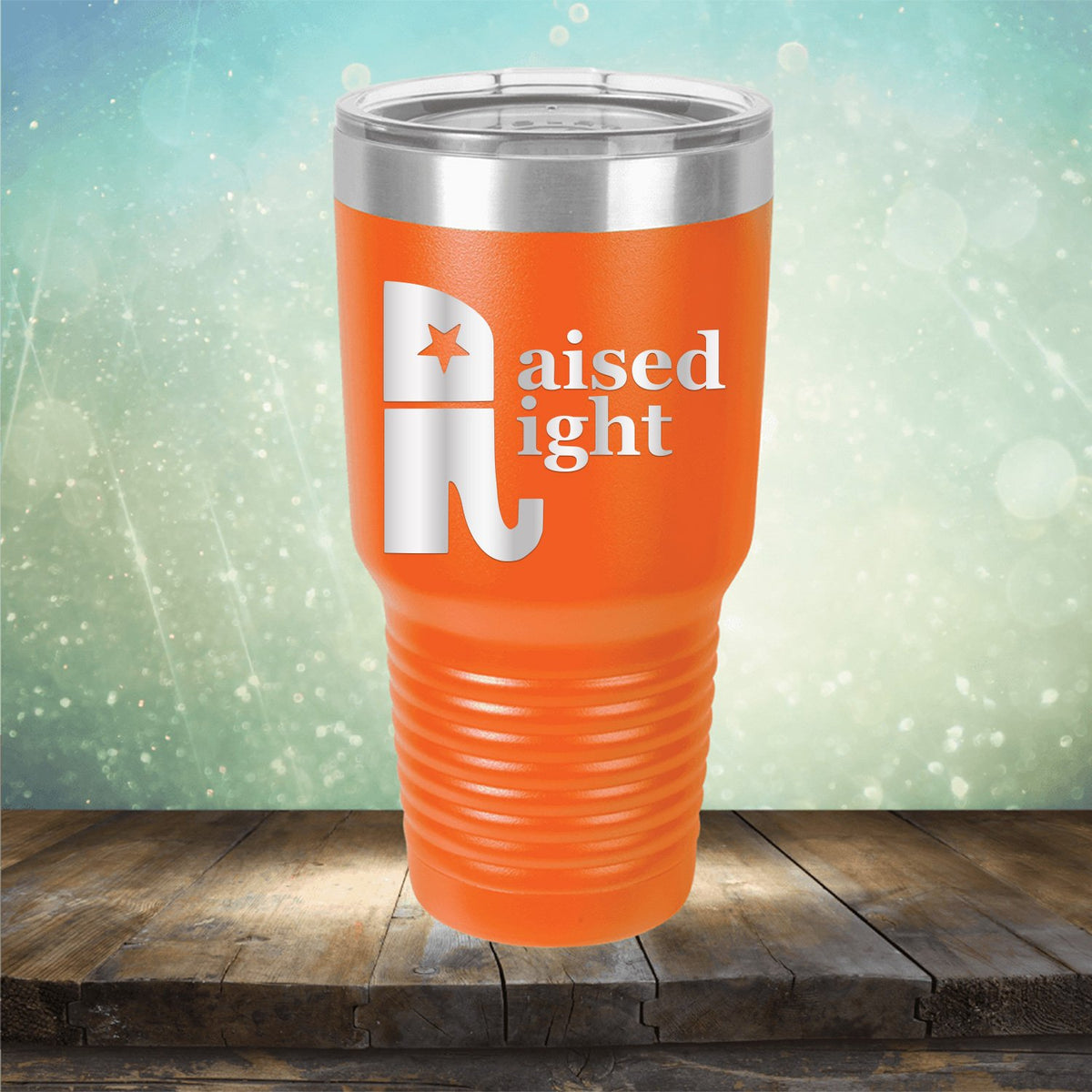 Elephant Raised Right - Laser Etched Tumbler Mug