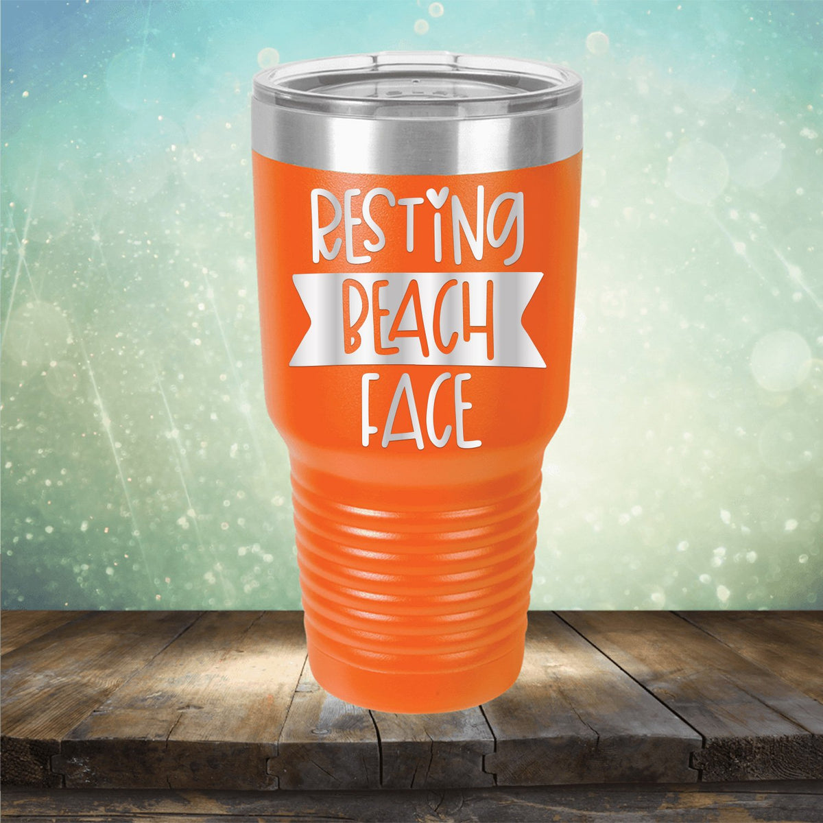 Resting Beach Face - Laser Etched Tumbler Mug