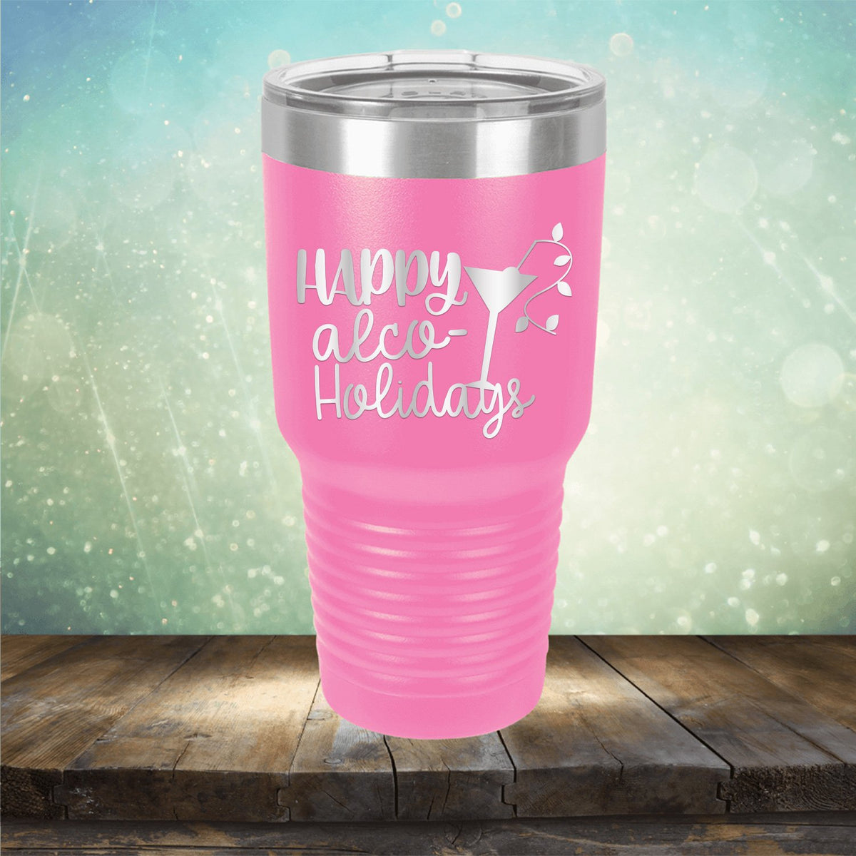 Happy Alco Holidays - Laser Etched Tumbler Mug