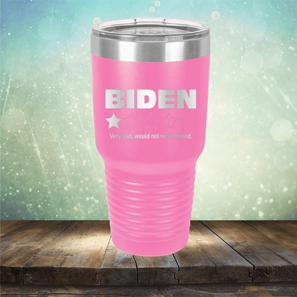 Joe Biden One Star Review Very Bad Would Not Recommend - Laser Etched Tumbler Mug