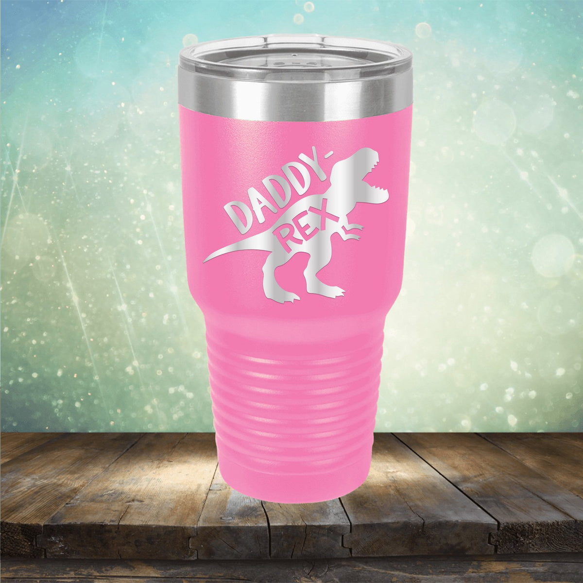 Daddy Rex Dinosaur - Laser Etched Tumbler Mug