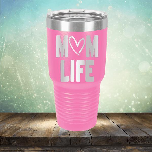 Mom Life with Heart - Laser Etched Tumbler Mug