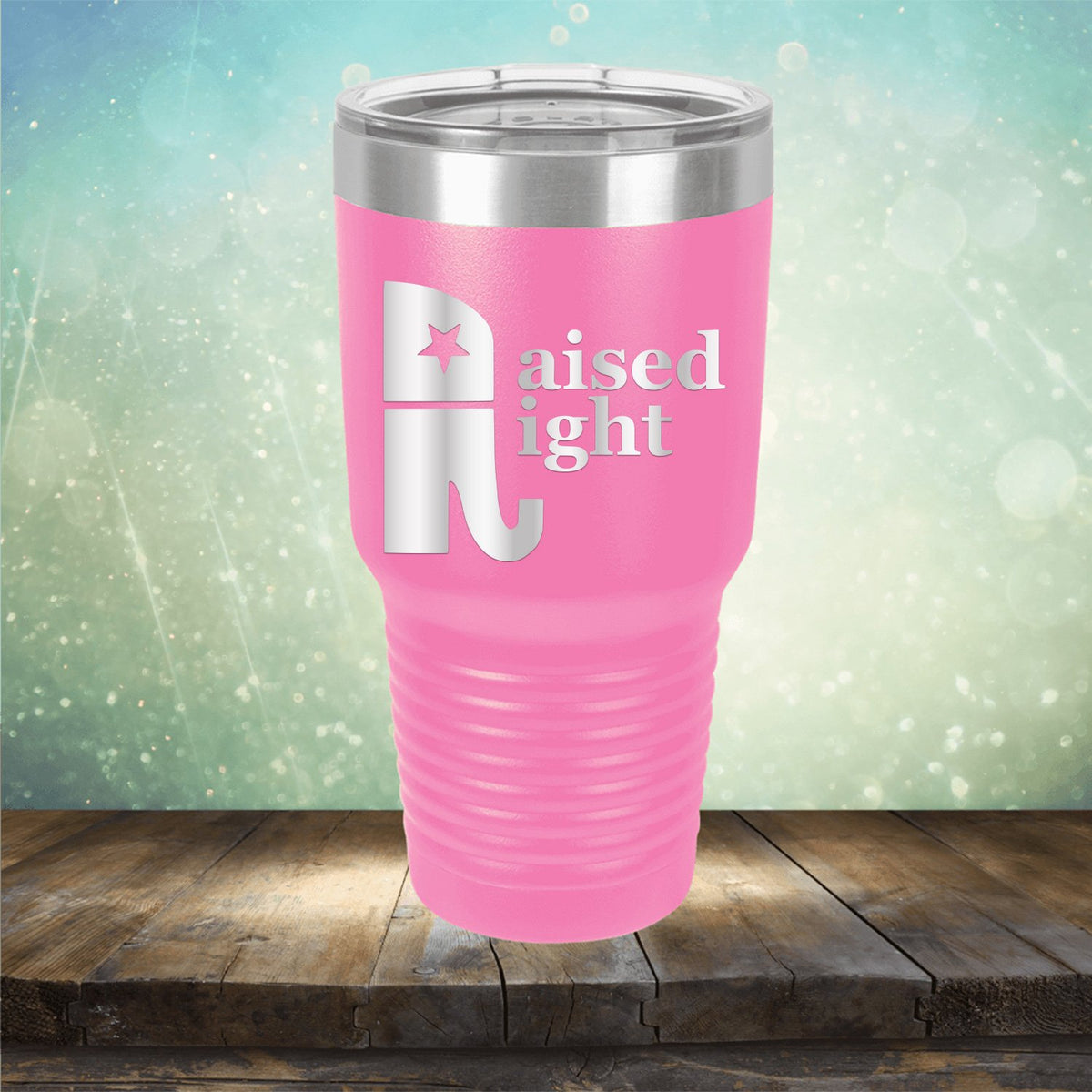 Elephant Raised Right - Laser Etched Tumbler Mug