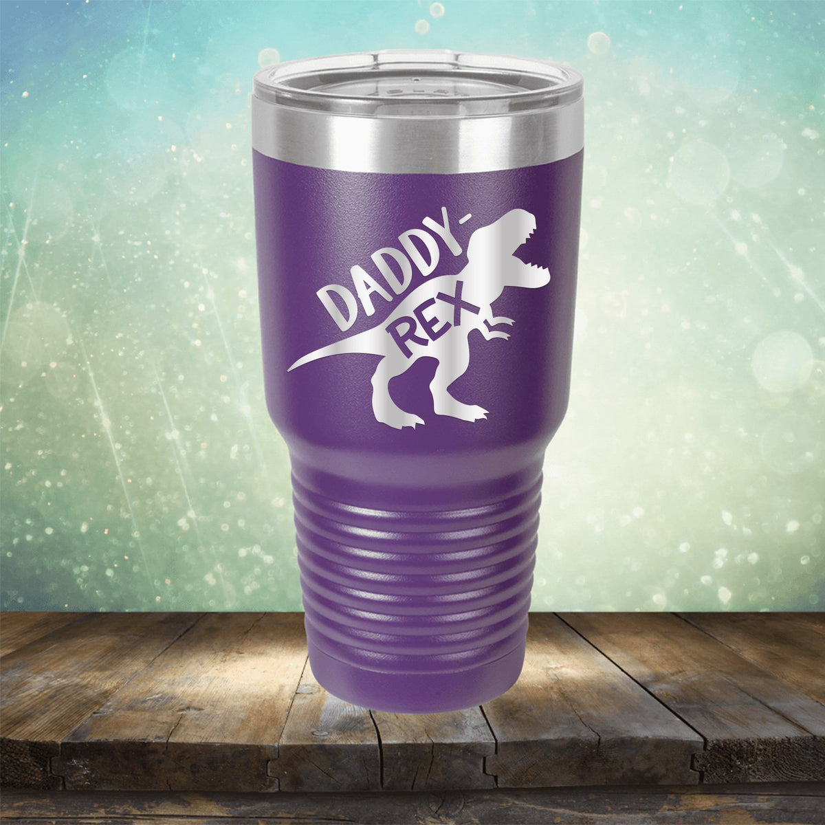 Daddy Rex Dinosaur - Laser Etched Tumbler Mug