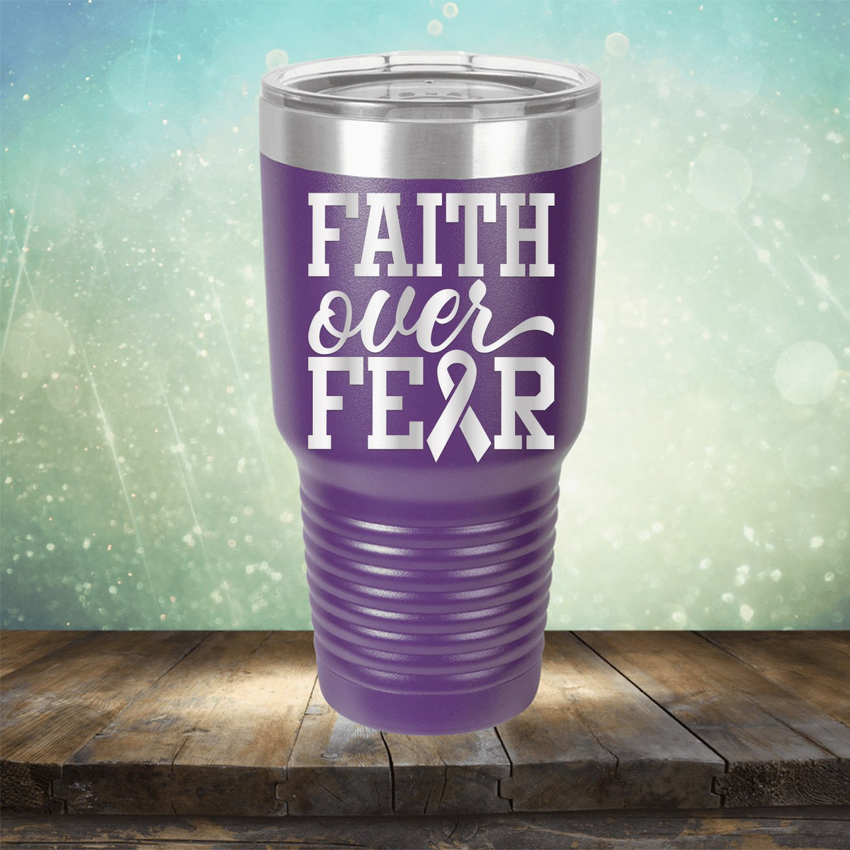 Faith Over Fear - Laser Etched Tumbler Mug