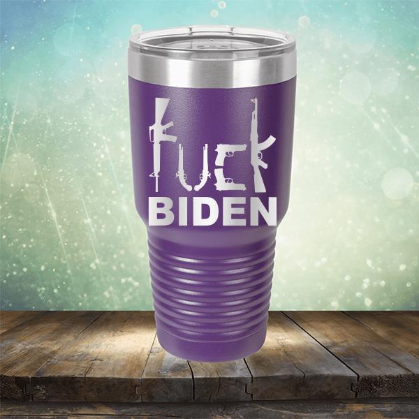 Fuck Biden Guns - Laser Etched Tumbler Mug
