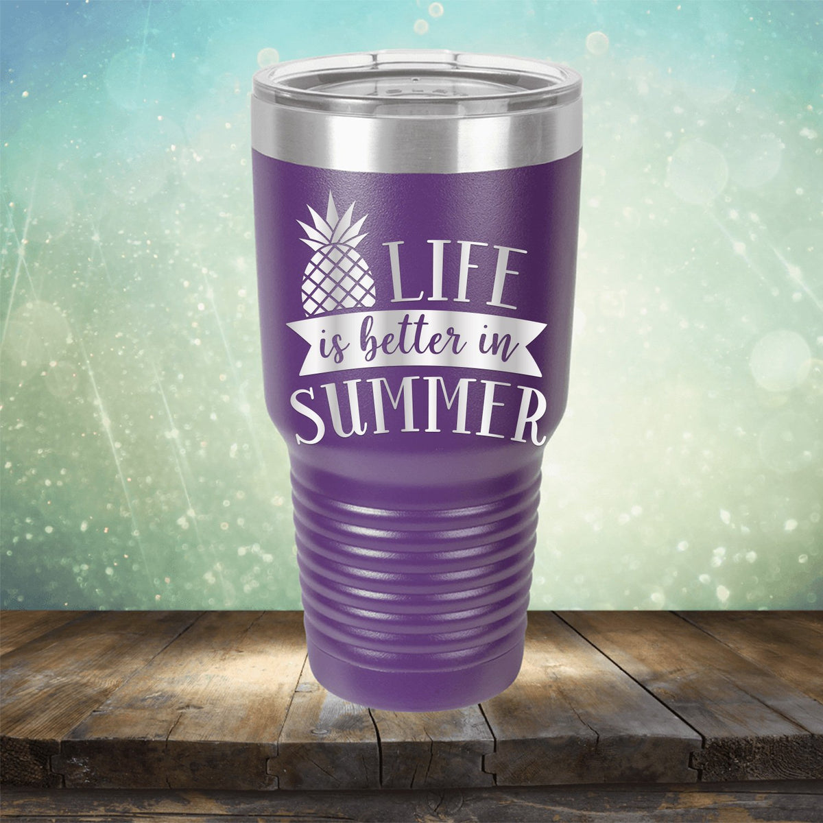 Life is Better in Summer - Laser Etched Tumbler Mug