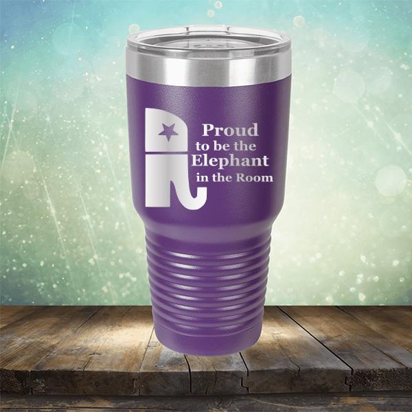 Proud To Be The Elephant in the Room - Laser Etched Tumbler Mug