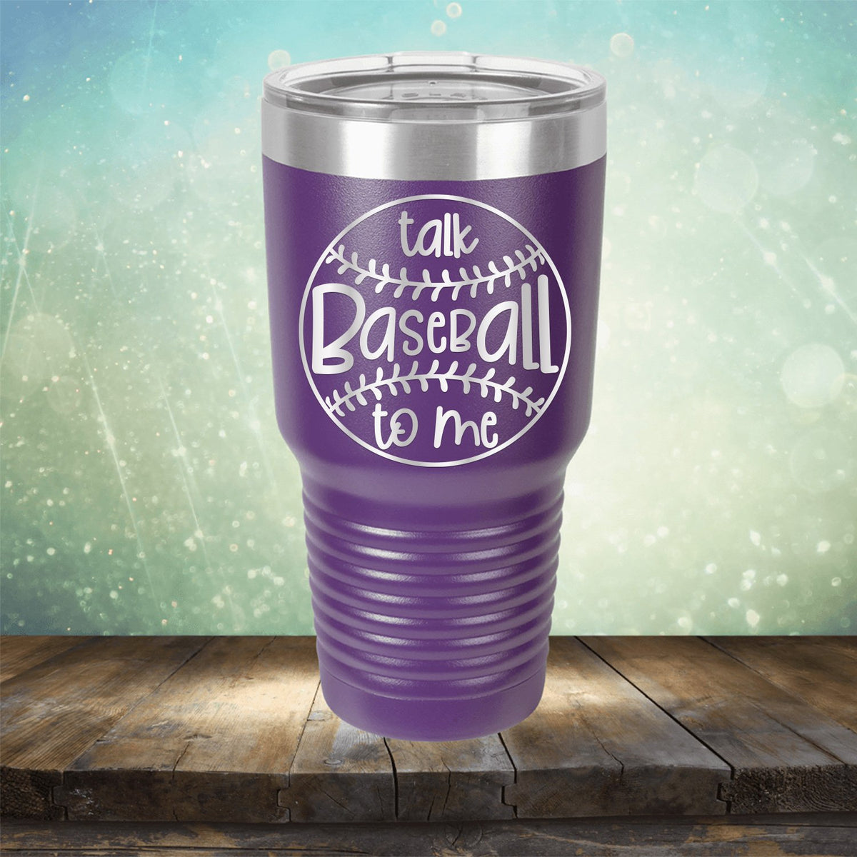 Talk Baseball To Me - Laser Etched Tumbler Mug